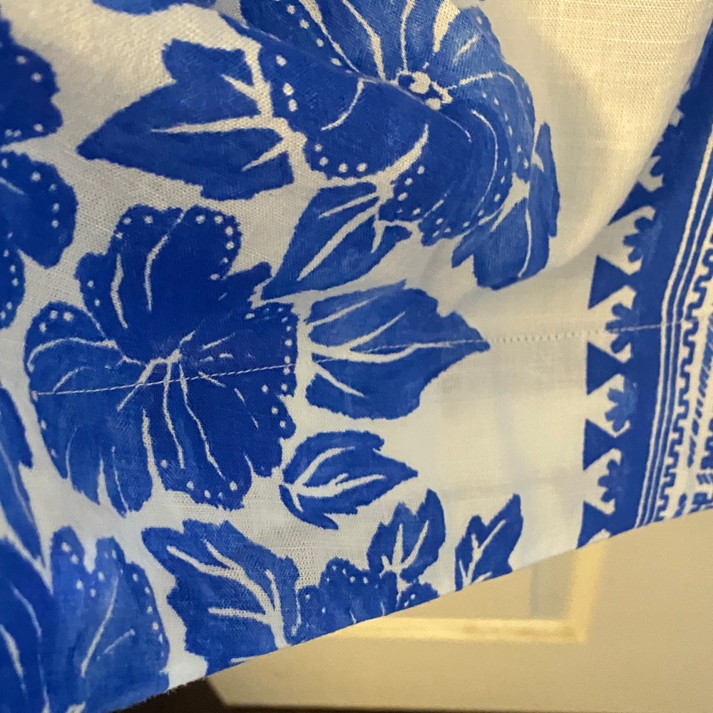Sonoma White and Blue Floral Midi Dress - Picture 6 of 7